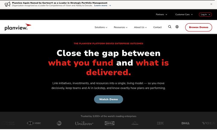 Screenshot di planview.com