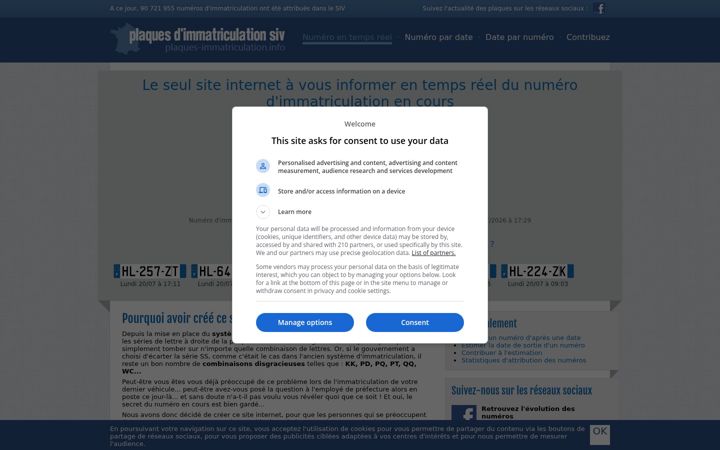 Screenshot of plaques-immatriculation.info