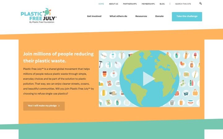 Screenshot of plasticfreejuly.org