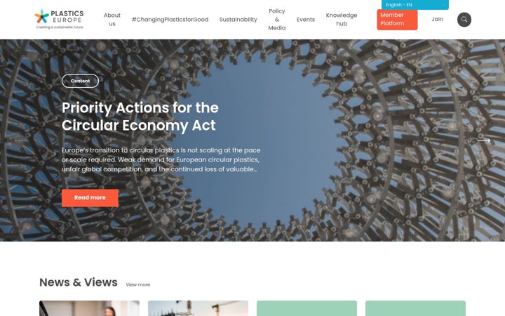 Screenshot of plasticseurope.org