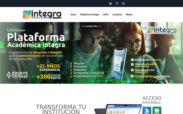 Screenshot von plataformaintegra.net