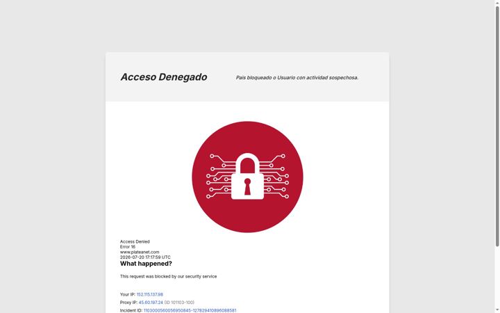Screenshot of plateanet.com