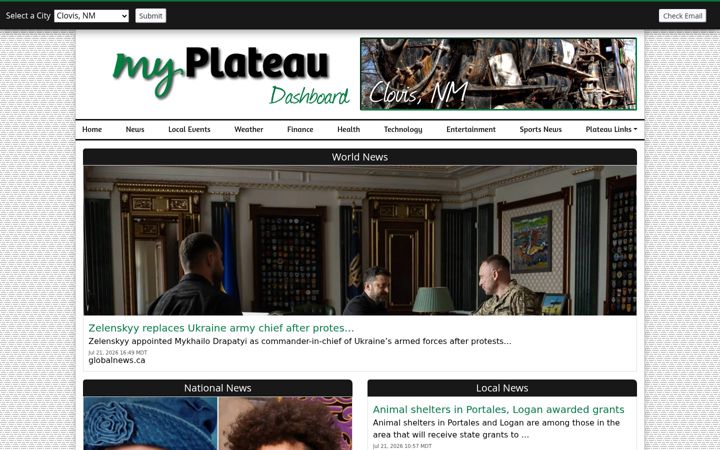 Screenshot of plateautel.net