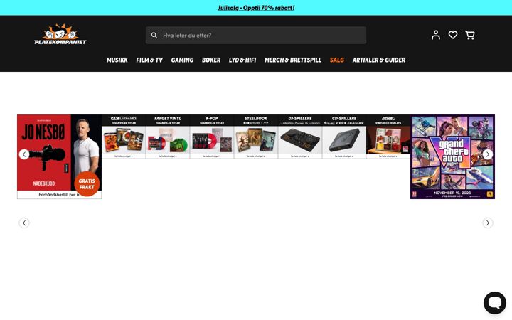 Screenshot di platekompaniet.no