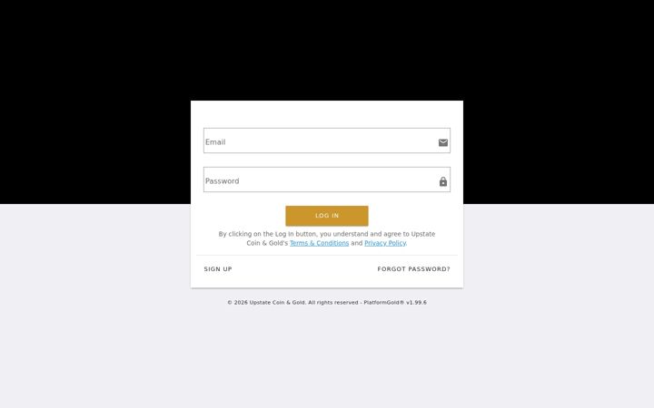 Screenshot of platform.gold