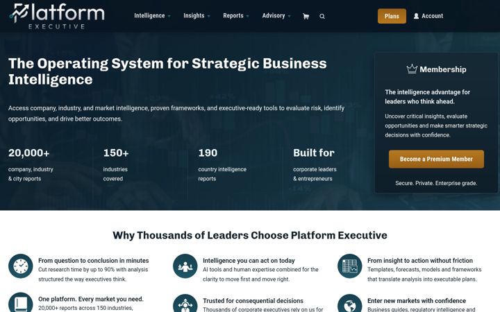 Screenshot of platformexecutive.com
