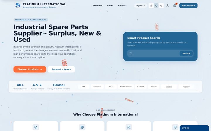 Screenshot of platinum-international.store
