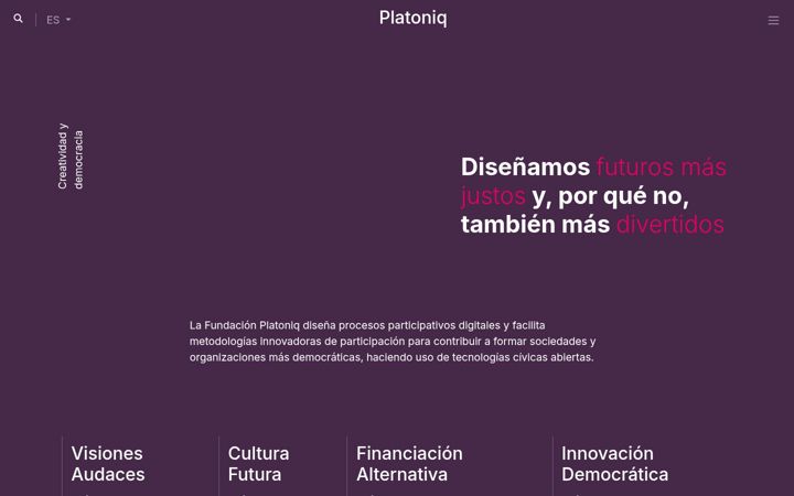 Screenshot of platoniq.net