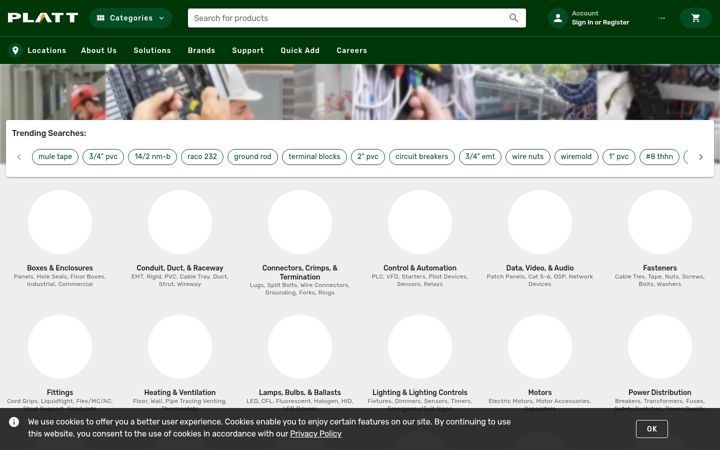 Screenshot of platt.com