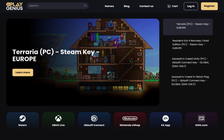 Screenshot ta' play-genius.com