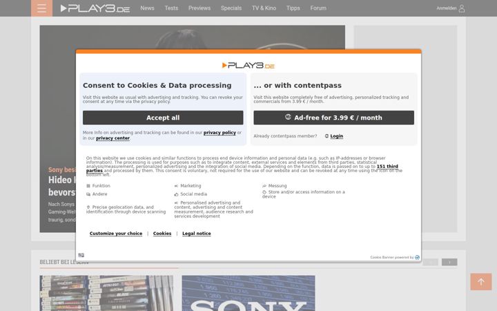 Skjermbilde av play3.de