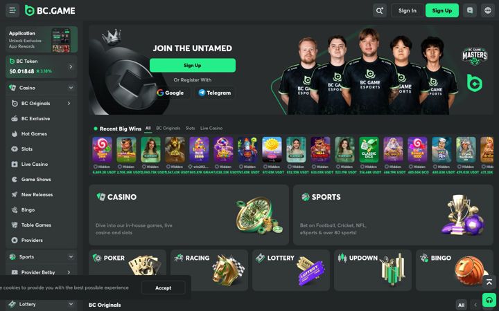 Captură de ecran a playbc1.com