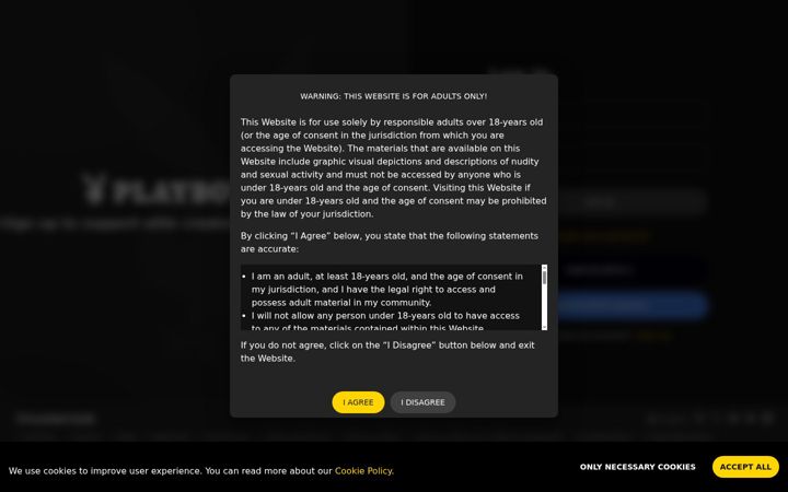 Screenshot of playboyclub.com