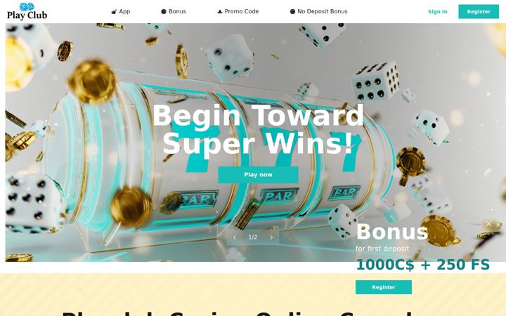 Screenshot of playclubcasino.net