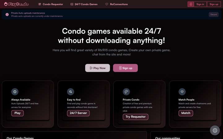 Ekrānuzņēmums no playcondogames.com