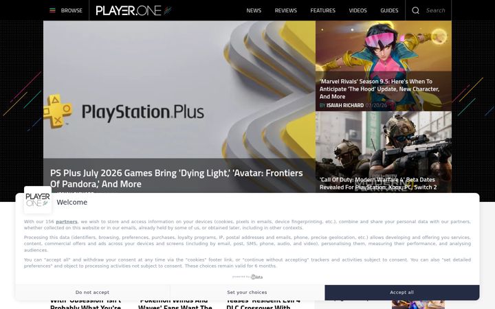Screenshot van player.one