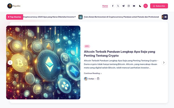 Screenshot of playerbtc.com