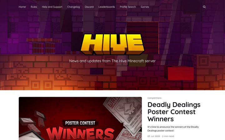 Screenshot of playhive.com