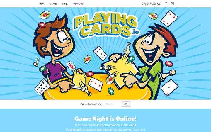 Képernyőkép: playingcards.io