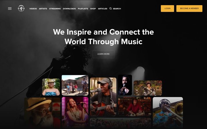 Screenshot of playingforchange.com