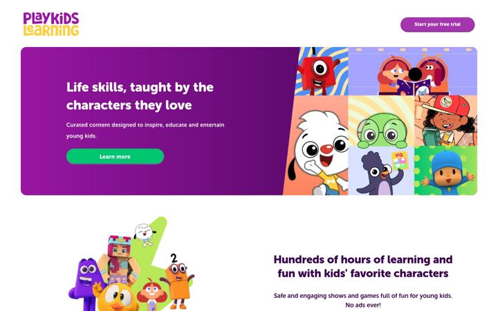 Screenshot of playkids.com