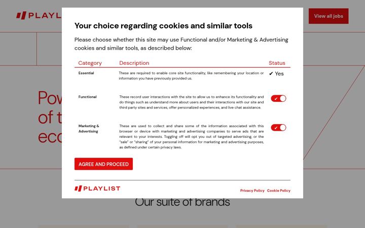 Screenshot of playlist.com