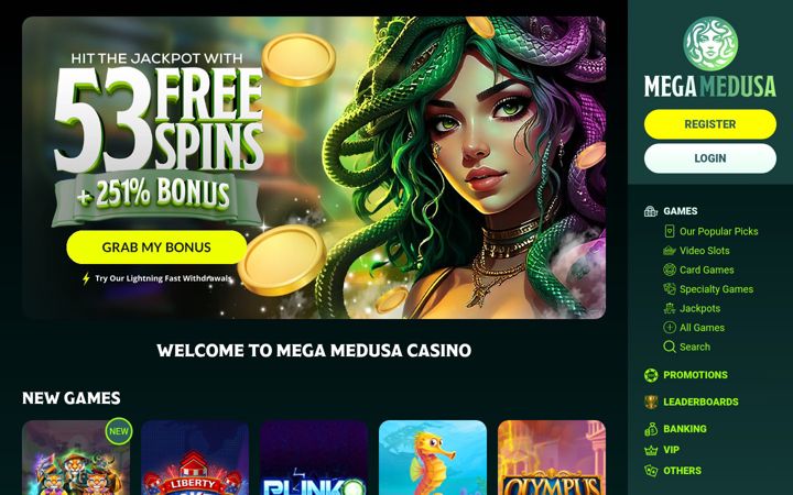 Screenshot of playmegamedusa.com