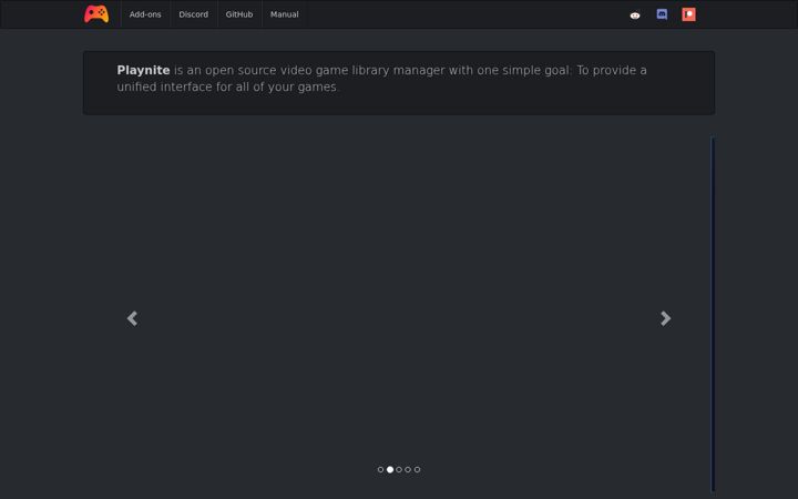 Screenshot of playnite.link