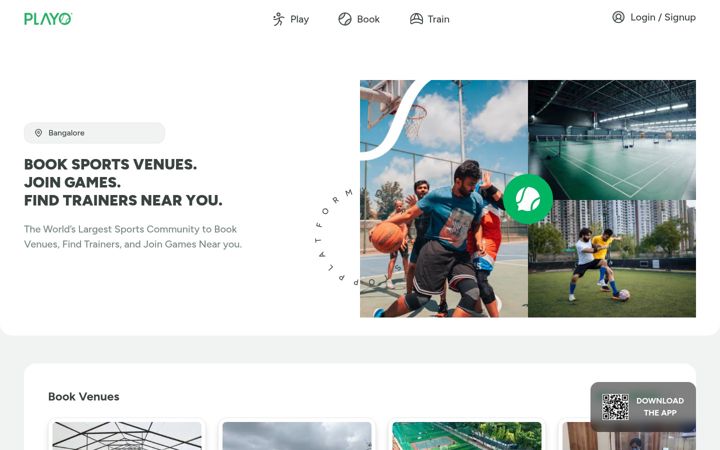 Screenshot of playo.co