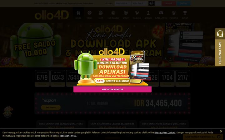 Ekrano kopija playollo4d.com