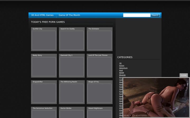 Screenshot von playporngames.com