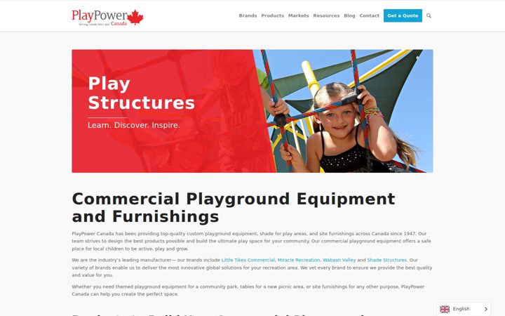 Snímek obrazovky playpowercanada.ca