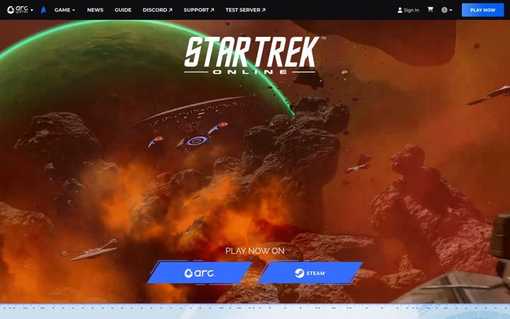 Screenshot of playstartrekonline.com