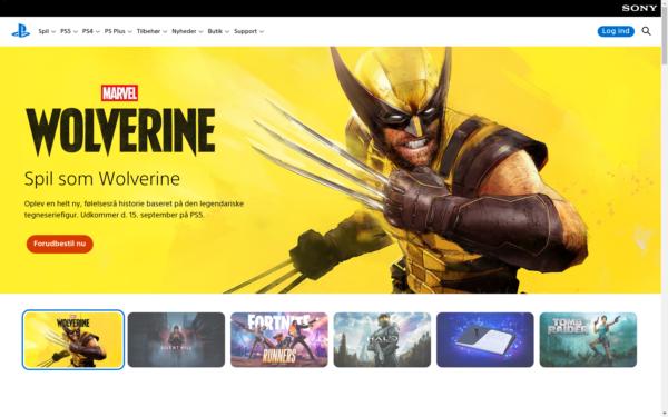 Screenshot of playstation.com