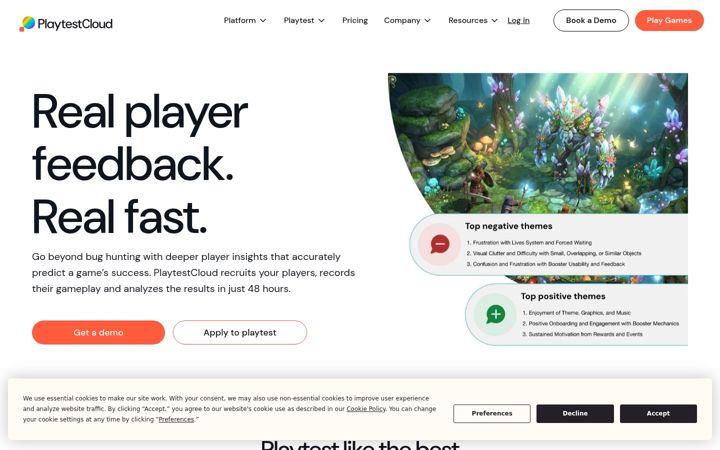 Screenshot of playtestcloud.com