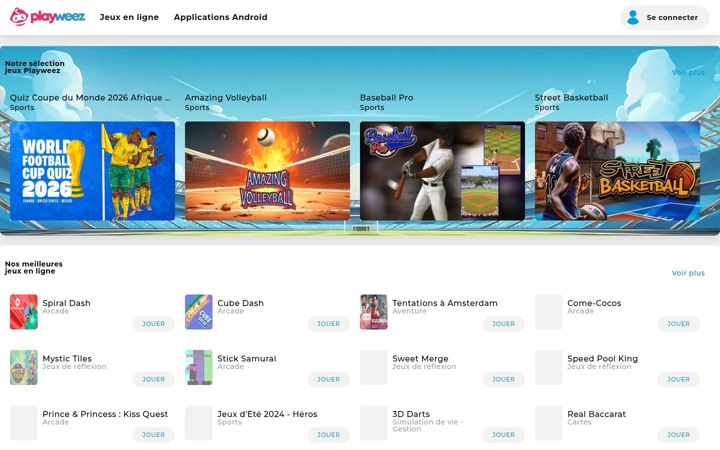 Екранна снимка на playweez-bf.com