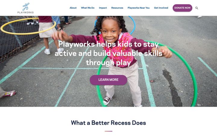 Skjermbilde av playworks.org