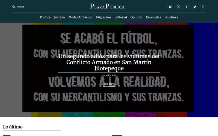 Screenshot of plazapublica.com.gt