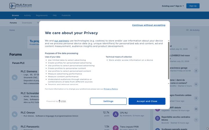 Screenshot του plcforum.it