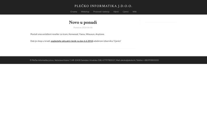 Captura de pantalla de plecko.hr