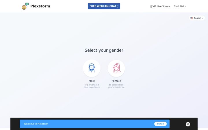 Screenshot of plexstorm.org
