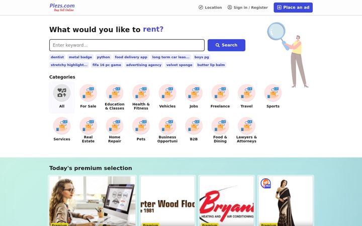 Screenshot of plezs.com