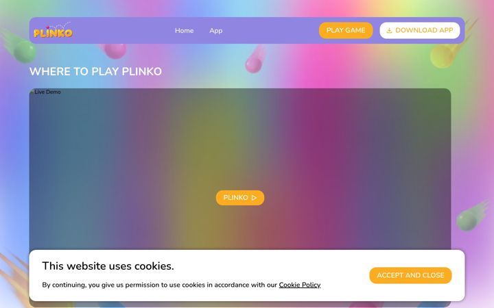 Screenshot of plinko.co.ke