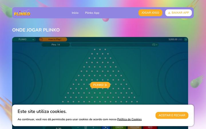 Screenshot of plinko.co.mz