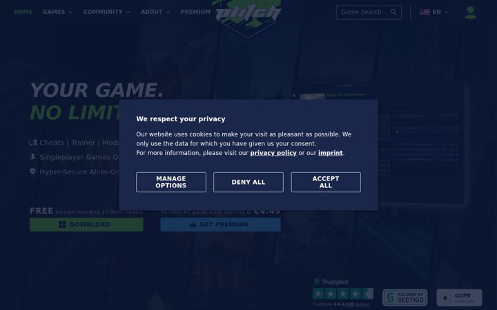 Screenshot of plitch.com