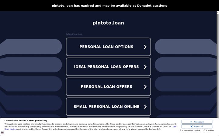 Screenshot of plntoto.loan