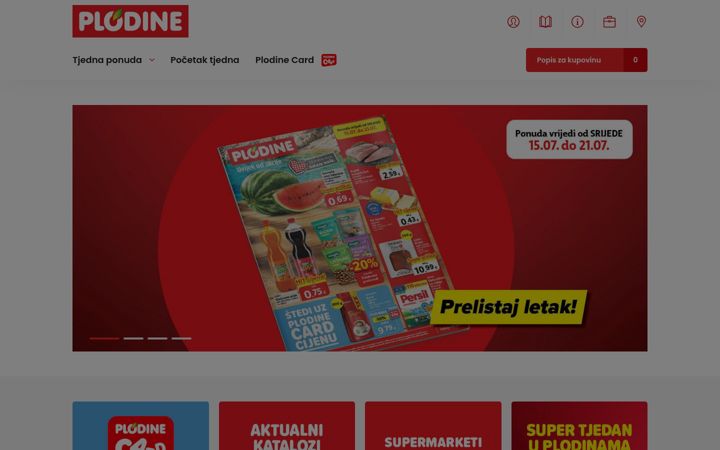 Screenshot of plodine.hr