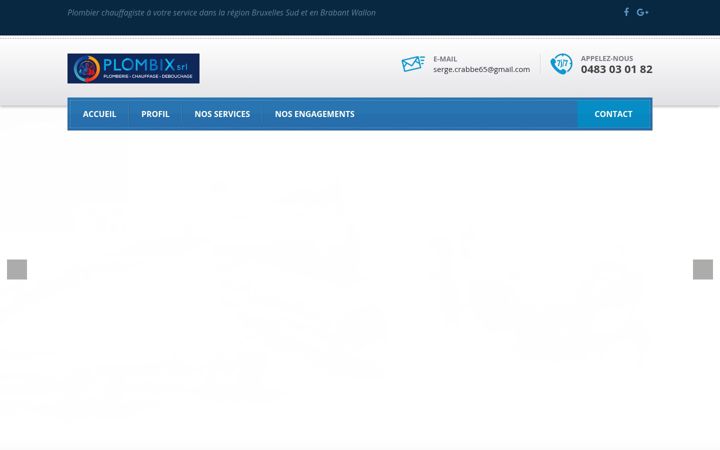 Screenshot of plombix.be
