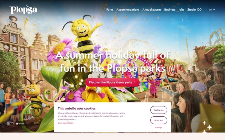 Screenshot of plopsa.com