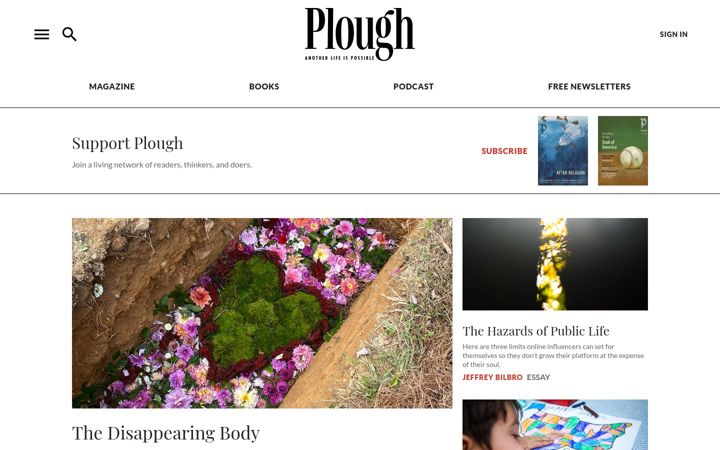 Screenshot of plough.com